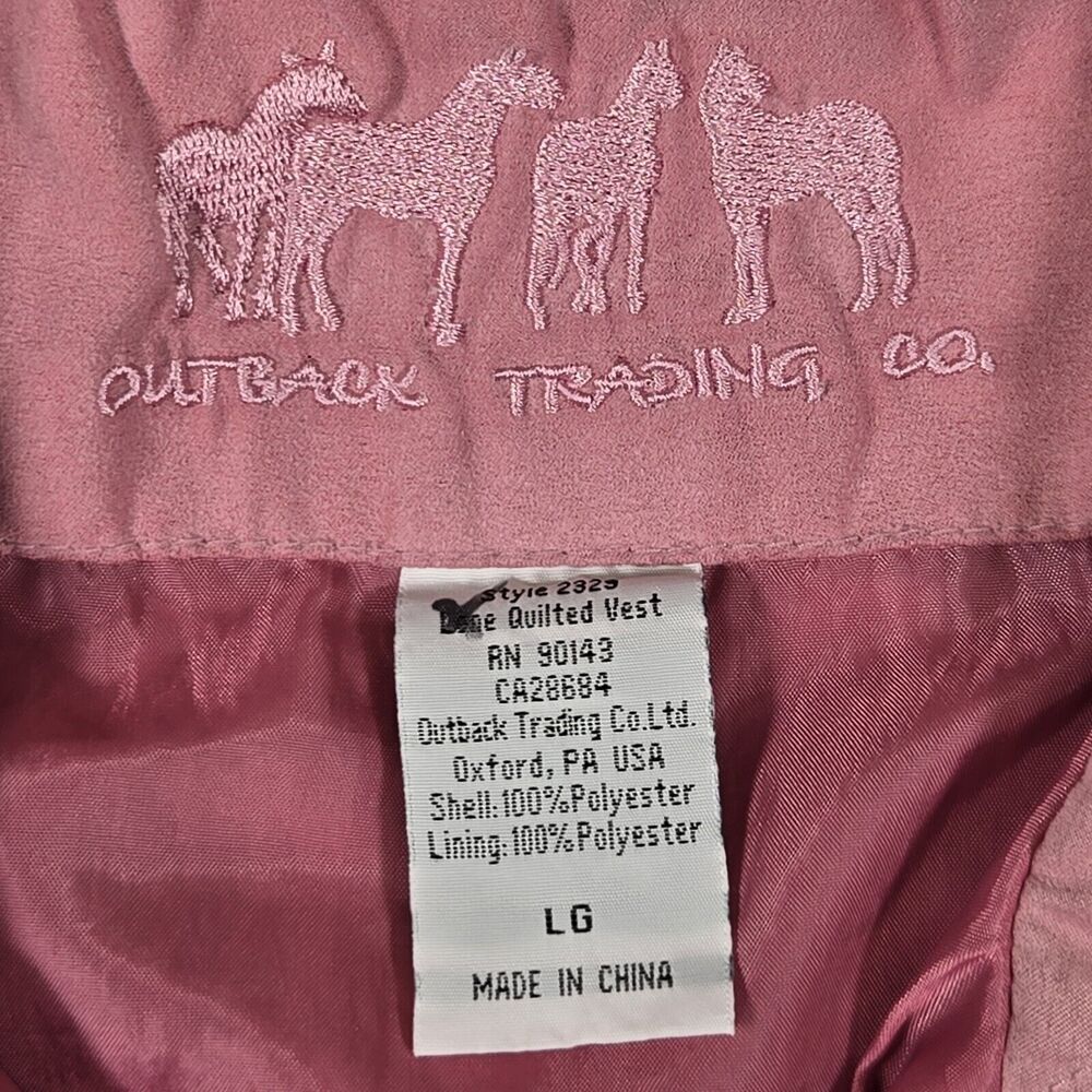 Outback Trading Company Vest Full Zip Pink Women's Size Large Outdoor - Picture 3 of 10
